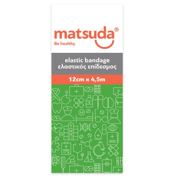 Matsuda Elastic Bandage 4,5m x 12cm (Ελαστικός Επίδεσμος)