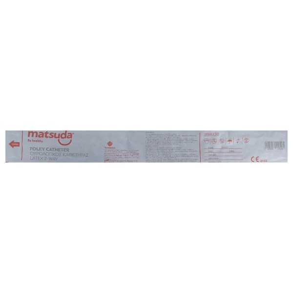 Matsuda Καθετήρας Foley 2way Latex No.16 1pcs Matsuda Καθετήρας Foley 2way Latex No.16 1pcs