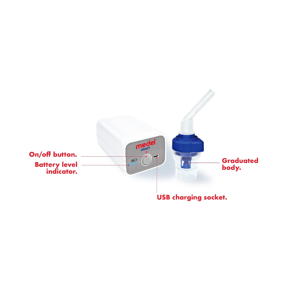 Medel Nebulizer Smart Ref:95151 (Φορητός Νεφελοποιητής, Επαναφορτιζόμενος με USB Καλώδιο) Medel Nebulizer Smart Ref:95151 (Φορητός Νεφελοποιητής, Επαναφορτιζόμενος με USB Καλώδιο)