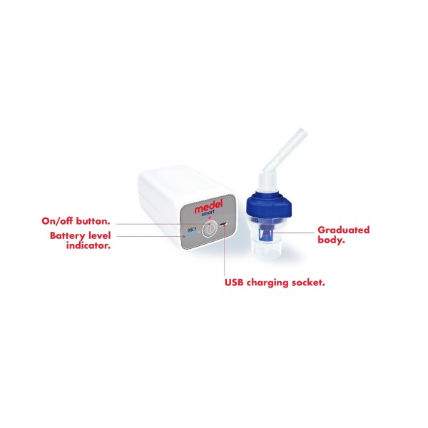 Medel Nebulizer Smart Ref:95151 (Φορητός Νεφελοποιητής, Επαναφορτιζόμενος με USB Καλώδιο)