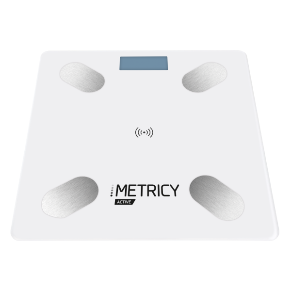 Metricy Active Bathroom Scale/Lipometer White 1pc (Ζυγαριά Μπάνιου/Λιπομετρητής)