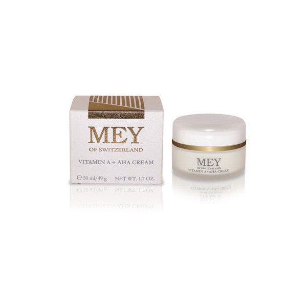 Mey of Switzerland Vitamin A + AHA Cream 50ml (Κρέμα αντιγήρανσης (ενυδάτωση, ανανέωση, μείωση δυσχρωμιών), 24ωρης δράσης, για ξηρές και αφυδατωμένες επιδερμίδες.)