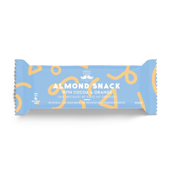 myGreekTaste Snack Αμυγδάλου με Κακάο & Πορτοκάλι 40gr