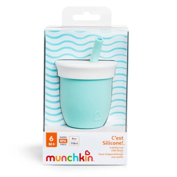 Munchkin C’est Silicone Training Cup with Straw Mint (6m+) 118ml