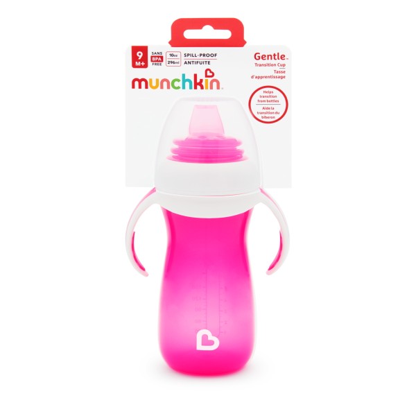 Munchkin Gentle  Cup Tall Pink 300ml 9m+