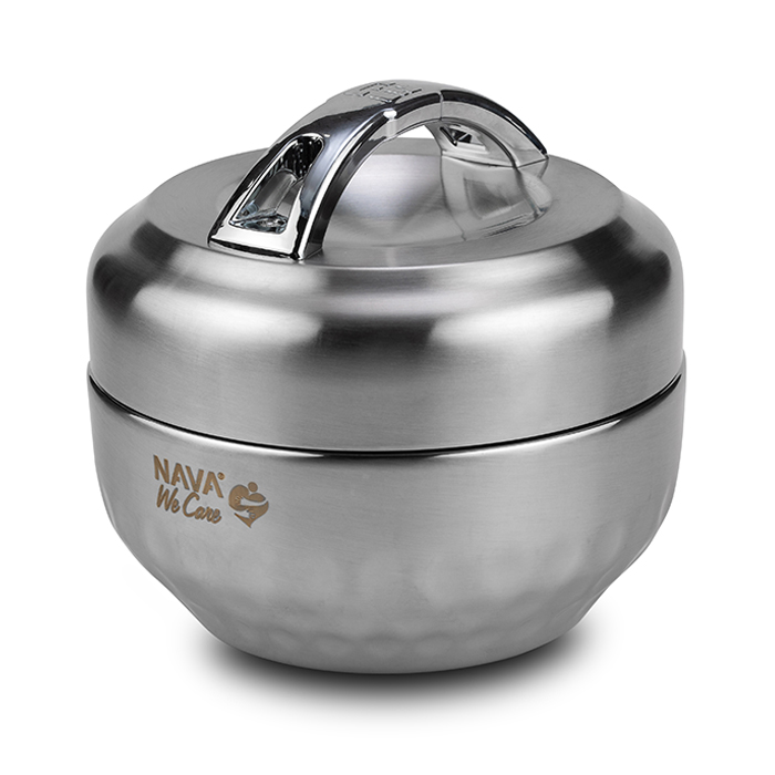 Nava We Care Round Stainless Steel SS304 Lunch Box 1000ml (Στρογγυλό Ανοξείδωτο SS304 Δοχείο Φαγητού) Nava We Care Round Stainless Steel SS304 Lunch Box 1000ml (Στρογγυλό Ανοξείδωτο SS304 Δοχείο Φαγητού)