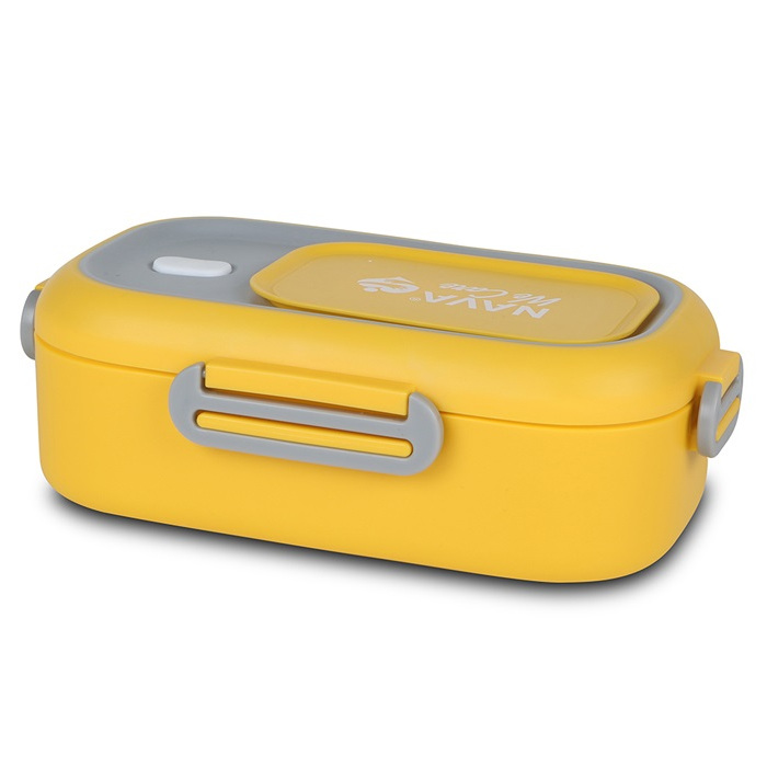 Nava We Care Stainless Steel Lunch Box Yellow 800ml (Ορθογώνιο Ανοξείδωτο Δοχείο Φαγητού) Nava We Care Stainless Steel Lunch Box Yellow 800ml (Ορθογώνιο Ανοξείδωτο Δοχείο Φαγητού)