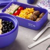 Nava We Care Rectangular Plastic Lunch Box Purple 650ml (Πλαστικό Ορθογώνιο Δοχείο Φαγητού)