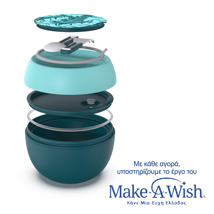 Nava We Care Round Plastic Lunch Box Petrol 800ml (Πλαστικό Στρογγυλό Δοχείο Φαγητού) Nava We Care Round Plastic Lunch Box Petrol 800ml (Πλαστικό Στρογγυλό Δοχείο Φαγητού)