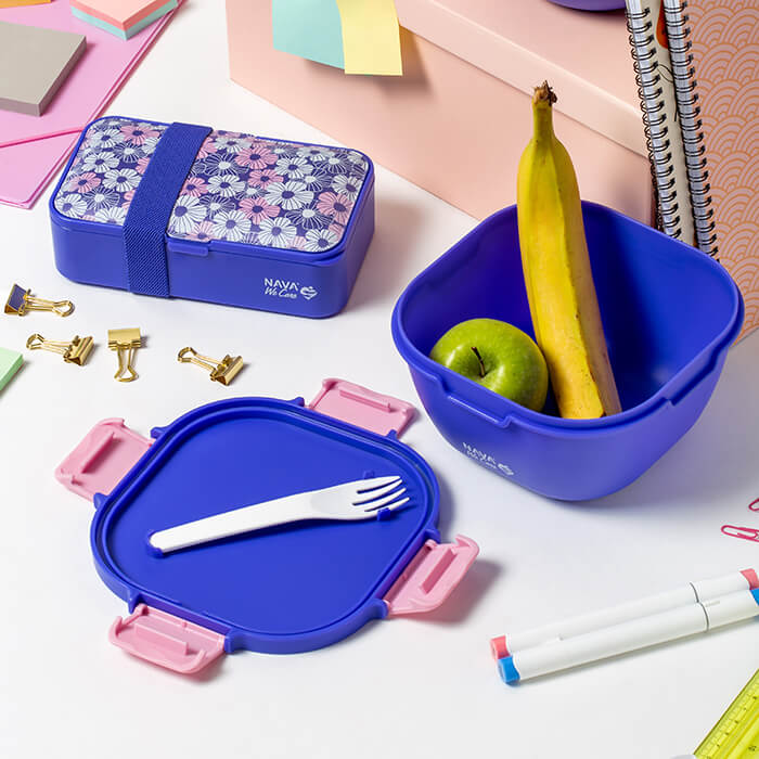 Nava We Care Square Plastic Lunch Box Purple 1700ml (Πλαστικό Τετράγωνο Δοχείο Φαγητού) Nava We Care Square Plastic Lunch Box Purple 1700ml (Πλαστικό Τετράγωνο Δοχείο Φαγητού)