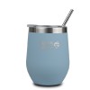 Nava We Care Stainless Steel Insulated Travel Mug with Straw Blue 360ml (Θερμός Ποτήρι με Ανοξείδωτο Καλαμάκι)