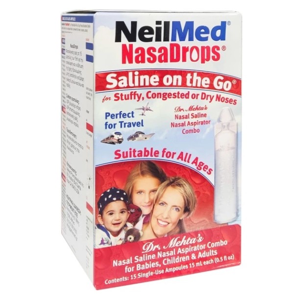 NeilMed Nasadrops Saline on the Go 15 x 15ml