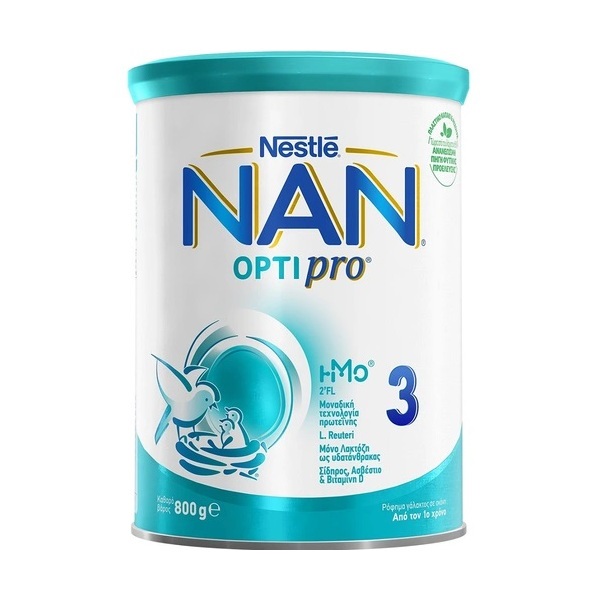 Nestle Nan Optipro 3 800gr (Ρόφημα γάλακτος σε σκόνη από τον 1ο χρόνο)