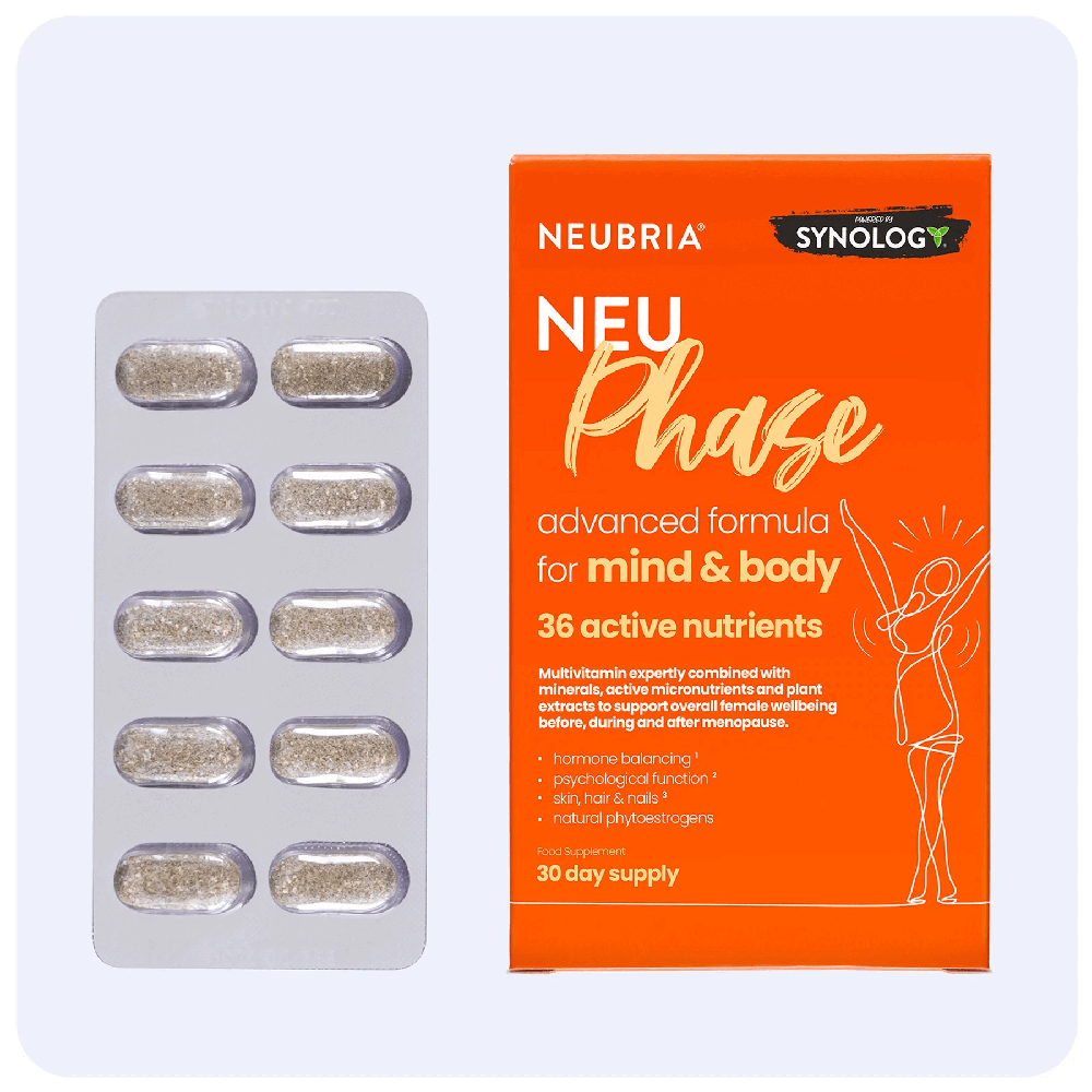 Neubria Neu Phase for Mind & Body 30tabs (κατά τη διάρκεια και μετά την εμμηνόπαυση) Neubria Neu Phase for Mind & Body 30tabs (κατά τη διάρκεια και μετά την εμμηνόπαυση)