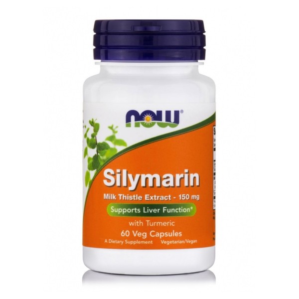 Now Foods Silymarin Milk Thistle Extract 150mg 60 VegCaps (Συμπλήρωμα Διατροφής, Αποτοξίνωση, Προστασία & Αναζωογόνηση του Ήπατος)