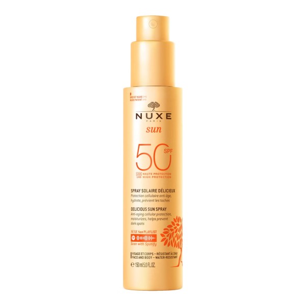 Nuxe Sun Delicious Sun Spray High Protection SPF50 for Face & Body 150ml (Γαλακτώδες Spray Αντηλιακής Προστασίας για Πρόσωπο & Σώμα)