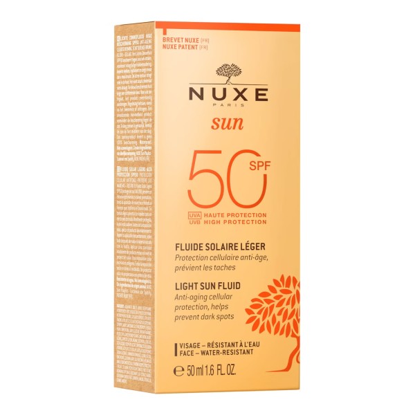 Nuxe Sun Light Sun Fluid High Protection SPF50 for Face 50ml (Αντηλιακό Προσώπου Ελαφριάς Υφής για Κανονικές/Μικτές επιδερμίδες)