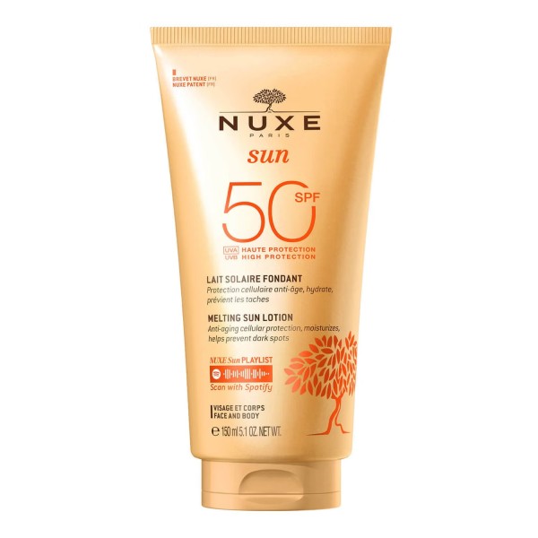 Nuxe Sun Melting Lotion High Protection SPF50 for Face & Body 150ml (Αντηλιακό Γαλάκτωμα για Πρόσωπο & Σώμα)