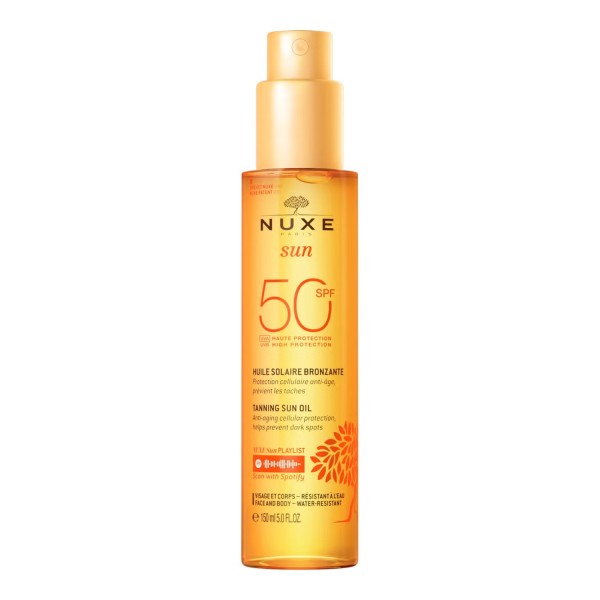 Nuxe Sun Tanning Sun Oil SPF50 High Protection for Face and Body 150ml (Λάδι Μαυρίσματος για Πρόσωπο & Σώμα) 