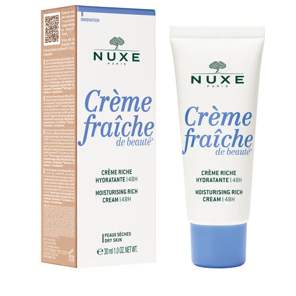 Nuxe Creme Fraiche De Beaute 48h Moisturizing Rich Cream for Dry Skin 30ml (24ωρη Ενυδατική Κρέμα Προσώπου για Ξηρές Επιδερμίδες)