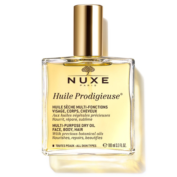 Nuxe Huile Prodigieuse Multi-Purpose Dry Oil Face, Body, Hair 100ml (ξηρό λάδι περιποίησης για πρόσωπο σώμα και μαλλιά)