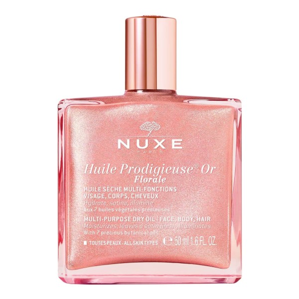 Nuxe Huile Prodigieuse Multi-Purpose Dry Oil Or Florale 50ml (Ιριδίζον Ροζ-Χρυσό Ξηρό Λάδι με Λουλουδένιο Άρωμα για πρόσωπο-σώμα-μαλλιά )