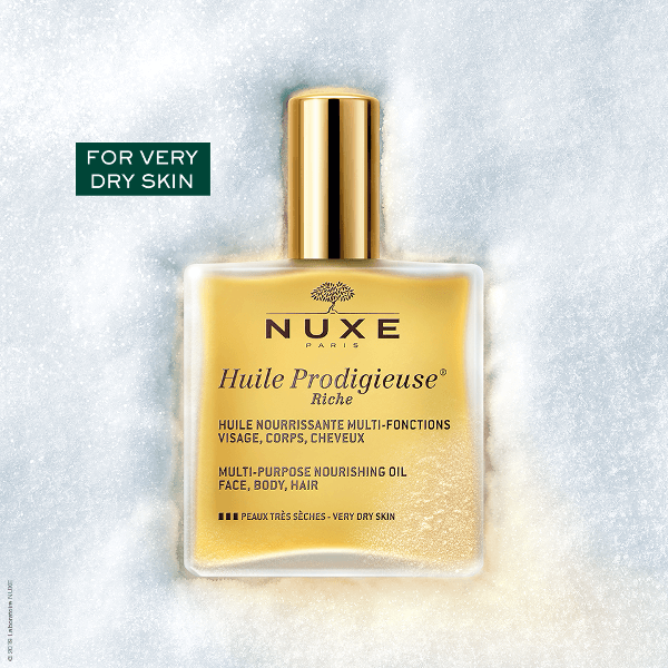 Nuxe Huile Prodigieuse Riche Multi-Purpose Nourishing Oil Face, Body, Hair 100ml (Πολυχρηστικό θρεπτικό λάδι Πρόσωπο, σώμα, μαλλιά)