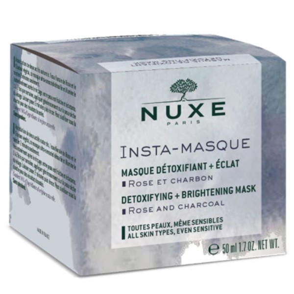 Nuxe Insta-Masque Detoxifying + Glow Mask 50ml (Μάσκα για αποτοξίνωση και λάμψη, με τριαντάφυλλο και ενεργό άνθρακα)