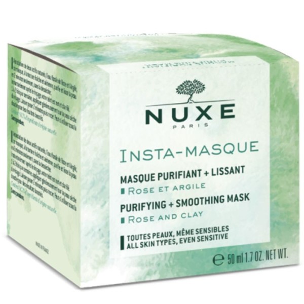 Nuxe Insta-Masque Purifying + Smoothing Mask 50ml (Καθαριστική και λειαντική μάσκα, με τριαντάφυλλο και άργιλο)