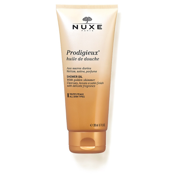 Nuxe Prodigieux Huile de Douche Precious Scented Shower Oil 200ml (Αφρόλουτρο - Αφήνει την επιδερμίδα διακριτικά αρωματισμένη, απαλή και ενυδατωμένη)