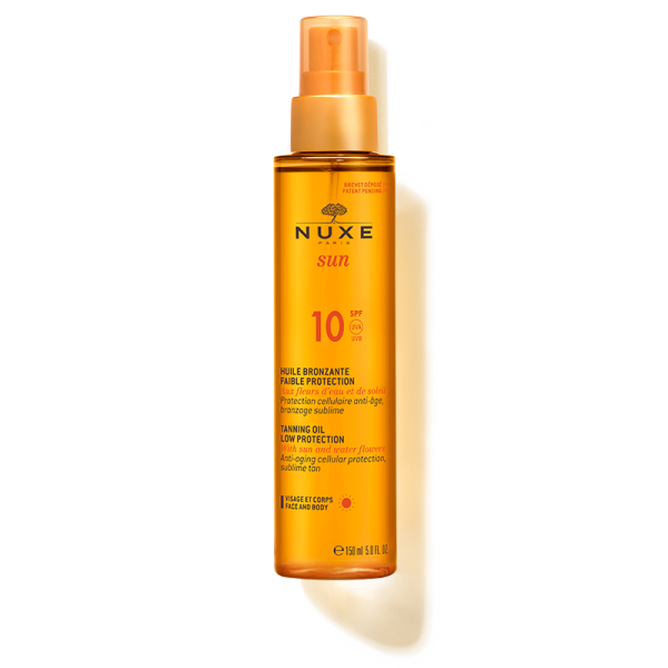 Nuxe Sun Tanning Sun Oil SPF10 Low Protection for Face and Body 150ml (Λάδι Μαυρίσματος για Πρόσωπο & Σώμα) 