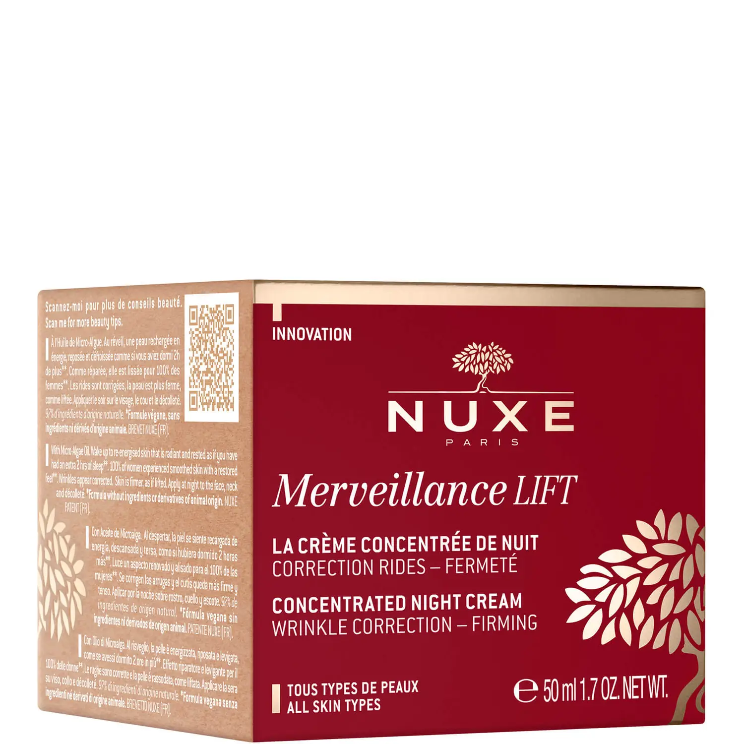 Nuxe Merveillance Lift Concetrated Night Cream 50ml (Συμπυκνωμένη Κρέμα Νύχτας για Διόρθωση Ρυτίδων - Σύσφιξη)