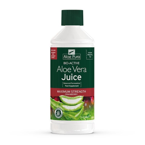 Optima Aloe Pura Laboratories Aloe Vera Juice Cranberry 1L