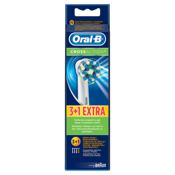 Oral-B Ανταλλακτικές Κεφαλές Cross Action 3+1 Extra