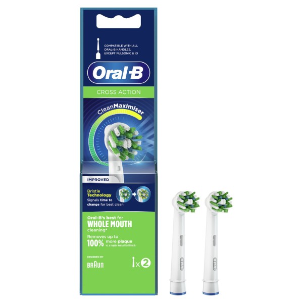 Oral-B Ανταλλακτικές Κεφαλές Cross Action 2pcs Oral-B Ανταλλακτικές Κεφαλές Cross Action 2pcs