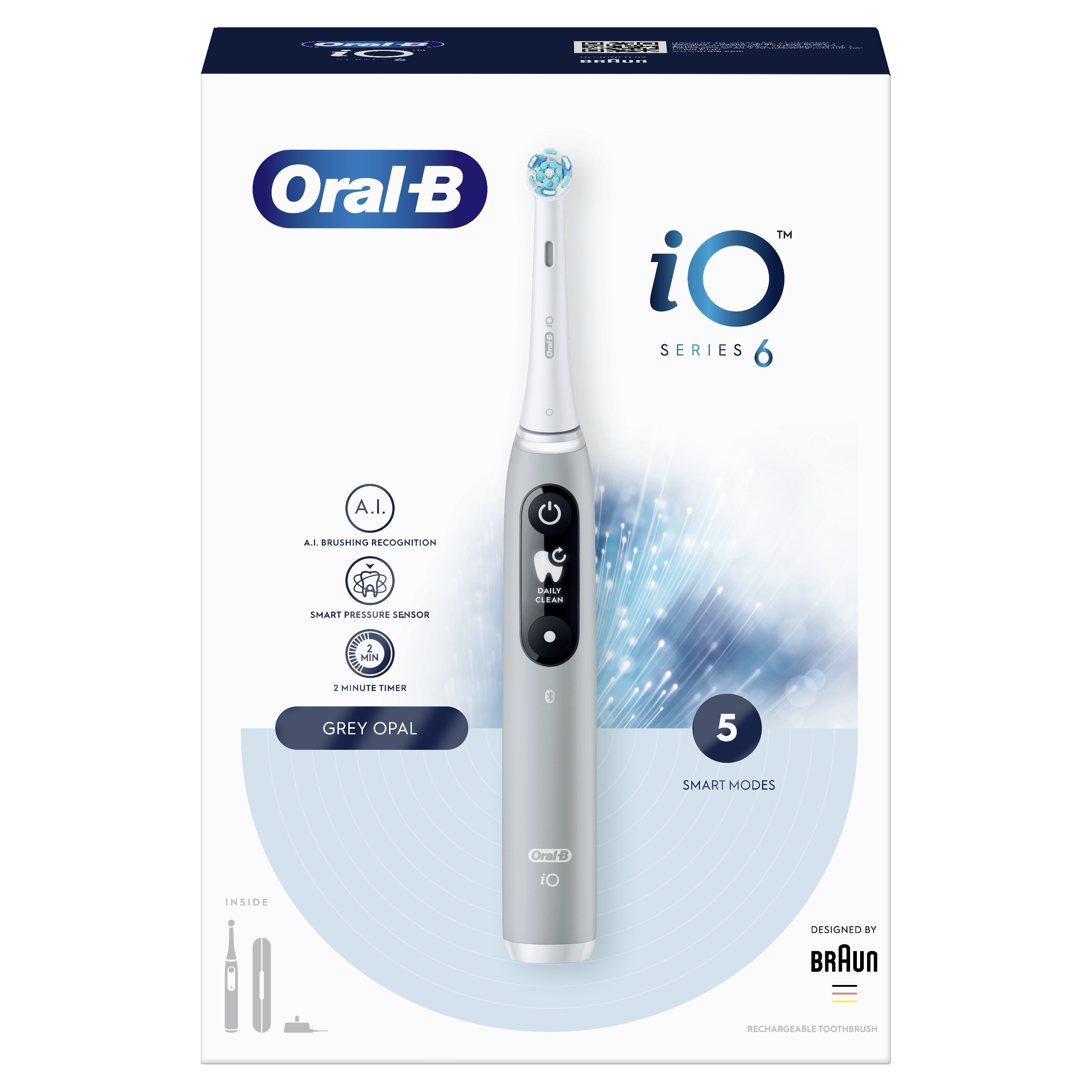 Oral-B Electric Toothbrush iO Series 6 Magnetic Gray Opal 1pc (Ηλεκτρική Οδοντόβουρτσα) Oral-B Electric Toothbrush iO Series 6 Magnetic Gray Opal 1pc (Ηλεκτρική Οδοντόβουρτσα)