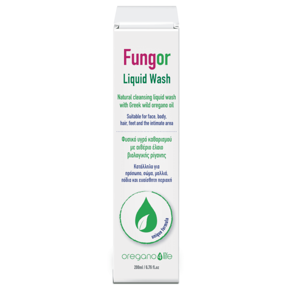 Oregano4Life Fungor Liquid Wash (Cleansing Liquid Wash with Greek Oregano Oil) 200ml (Φυσικό υγρό καθαρισμού με αιθέριο έλαιο βιολογικά καλλιεργούμενης άγριας ελληνικής ρίγανης)