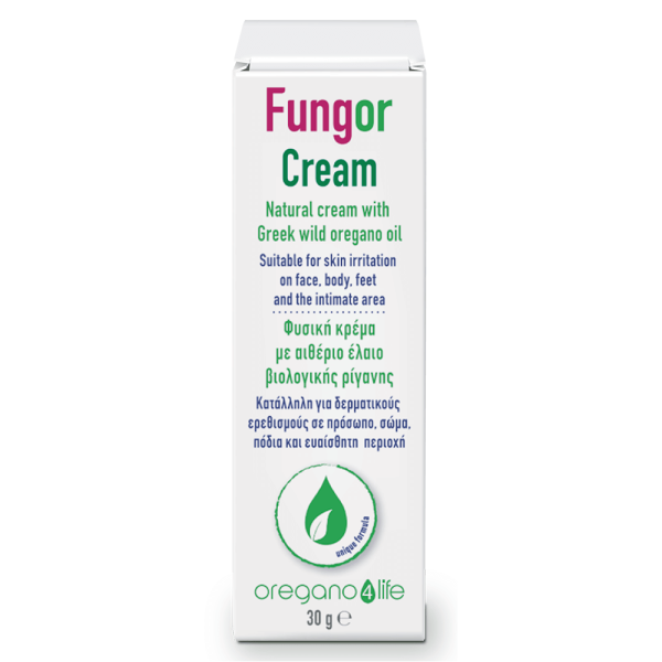 Oregano4Life Fungor Cream (Natural Cream with Greek Wild Oregano Life) 30g (Κρέμα πολλαπλών χρήσεων για την περιποίηση του δέρματος με αιθέριο έλαιο βιολογικά καλλιεργούμενης άγριας ελληνικής ρίγανης)