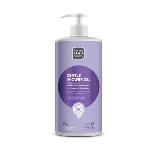 PharmaLead Gentle Shower Gel 1lt (Αφρόλουτρο για Απαλότητα και Ενυδάτωση για Πρόσωπο, Σώμα & Ευαίσθητη Περιοχή, Ήπιας Αντισηπτικής Δράσης)