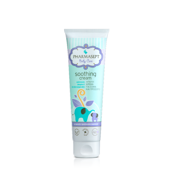 Pharmasept Baby Care Soothing Cream 150ml (Κρέμα για σώμα και πρόσωπο, ιδανική για την καθημερινή φυσική ενυδάτωση και θρέψη της βρεφικής επιδερμίδας)