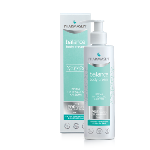 Pharmasept Derma Balance Body Cream 250ml (Κρέμα για την ξηρή / πολύ ξηρή και ευαίσθητη επιδερμίδα. Κατάλληλη για πρόσωπο & σώμα)