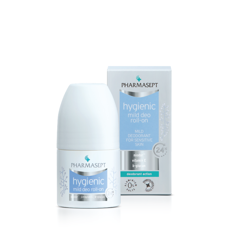 Pharmasept Hygienic Mild Deo Roll-On 50ml (Αποσμητικό για ευαίσθητες επιδερμίδες που δε φράζει τους πόρους, χωρίς άλατα αλουμινίου) Pharmasept Hygienic Mild Deo Roll-On 50ml (Αποσμητικό για ευαίσθητες επιδερμίδες που δε φράζει τους πόρους, χωρίς άλατα αλουμινίου)