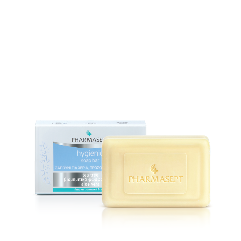 Pharmasept Hygienic Soap Bar 100gr (Στερεό σαπούνι ήπιας αντισηπτικής δράσης, κατάλληλο για χέρια, πρόσωπο & σώμα) Pharmasept Hygienic Soap Bar 100gr (Στερεό σαπούνι ήπιας αντισηπτικής δράσης, κατάλληλο για χέρια, πρόσωπο & σώμα)