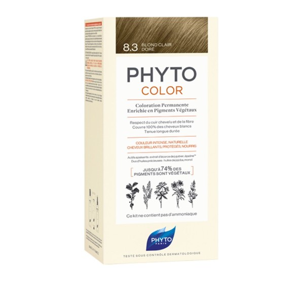 Phyto Paris Phytocolor Μόνιμη Βαφή Μαλλιών No8.3 Ξανθό ανοιχτό χρυσό Phyto Paris Phytocolor Μόνιμη Βαφή Μαλλιών No8.3 Ξανθό ανοιχτό χρυσό