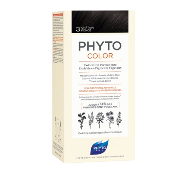 Phyto Paris Phytocolor Μόνιμη Βαφή Μαλλιών No3 Καστανό Σκούρο Phyto Paris Phytocolor Μόνιμη Βαφή Μαλλιών No3 Καστανό Σκούρο