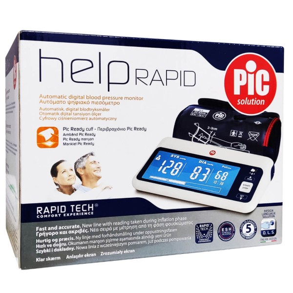 Pic Solution Blood Pressure Monitor Help Rapid 1pc (Ψηφιακό Πιεσόμετρο Μπράτσου με ανίχνευση Αρρυθμίας)