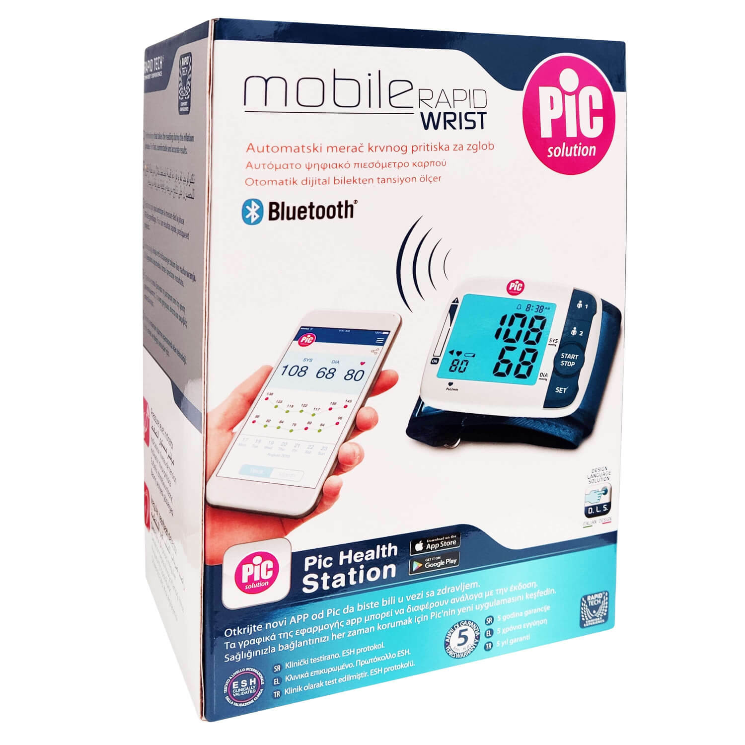 Pic Solution Blood Pressure Monitor Mobile Rapid Wrist 1pc (Ψηφιακό Πιεσόμετρο Καρπού) Pic Solution Blood Pressure Monitor Mobile Rapid Wrist 1pc (Ψηφιακό Πιεσόμετρο Καρπού)