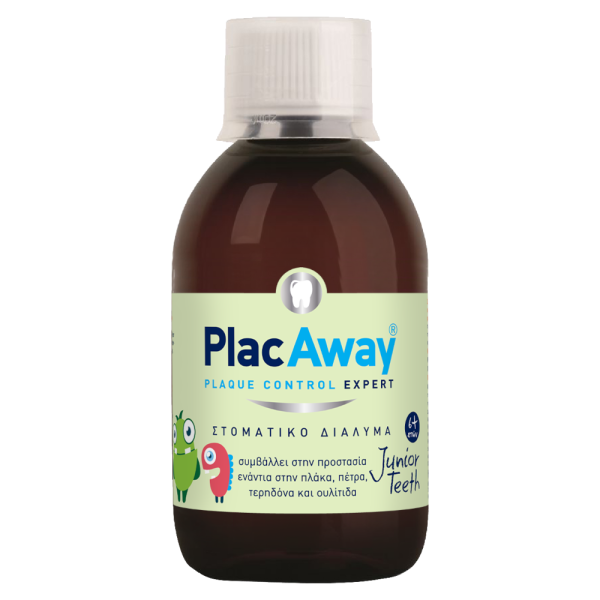 Plac Away Junior Teeth Mouthwash 6y+ 250ml (Στοματικό Διάλυμα Για παιδιά άνω των 6 ετών)