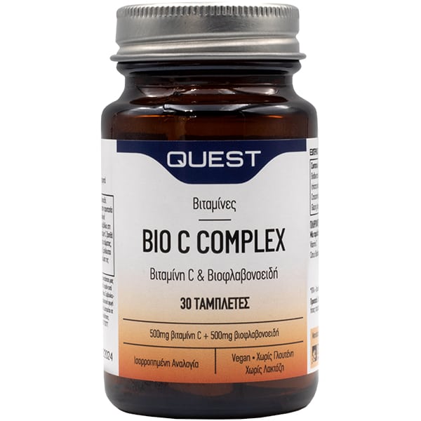 Quest Bio C Complex Bioflavonoids 500mg 30tabs (Βιταμίνη C Μαζί Με Βιοφλαβονοειδή) Quest Bio C Complex Bioflavonoids 500mg 30tabs (Βιταμίνη C Μαζί Με Βιοφλαβονοειδή)