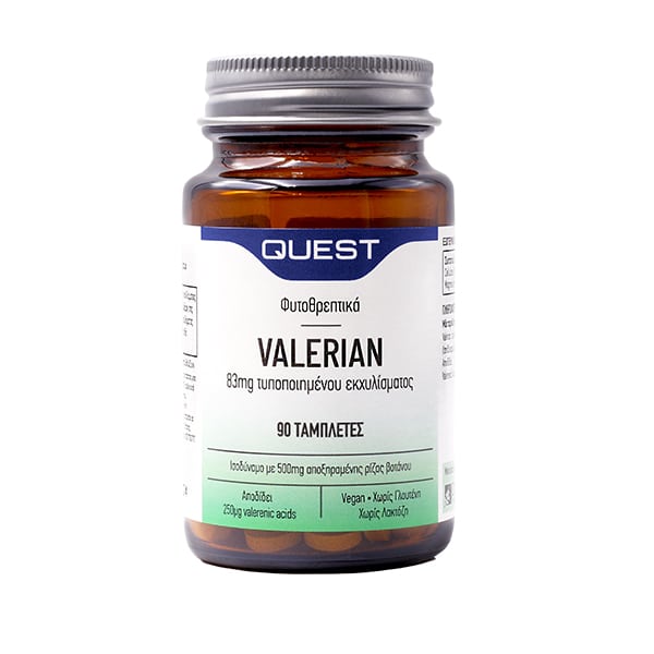 Quest Valerian 83mg Extract 90tabs (Συμπλήρωμα Διατροφής Για Την Αϋπνία) Quest Valerian 83mg Extract 90tabs (Συμπλήρωμα Διατροφής Για Την Αϋπνία)